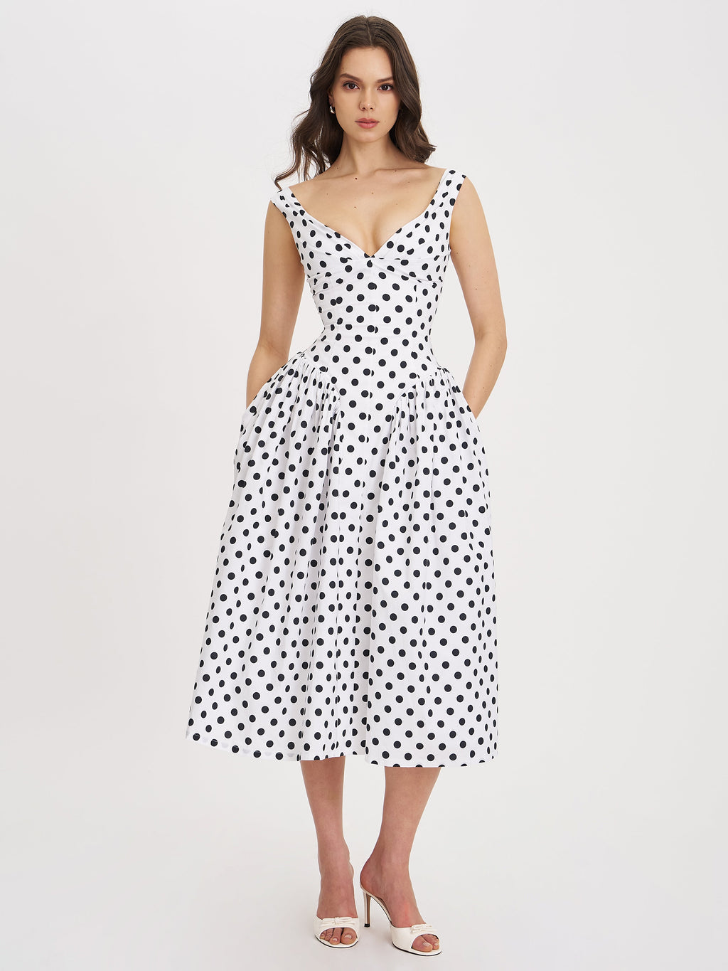 Odessa Polka Dot Maxi Dress